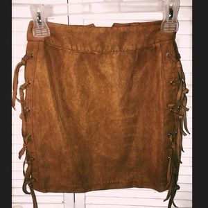 Fringe• Suede• skirt [B O H O• V I B E S ]